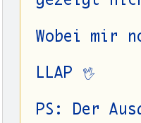 LLAP-Glyphe unter Linux